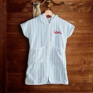 NEW WEEZIE kids' hooded cover up in light blue stripe